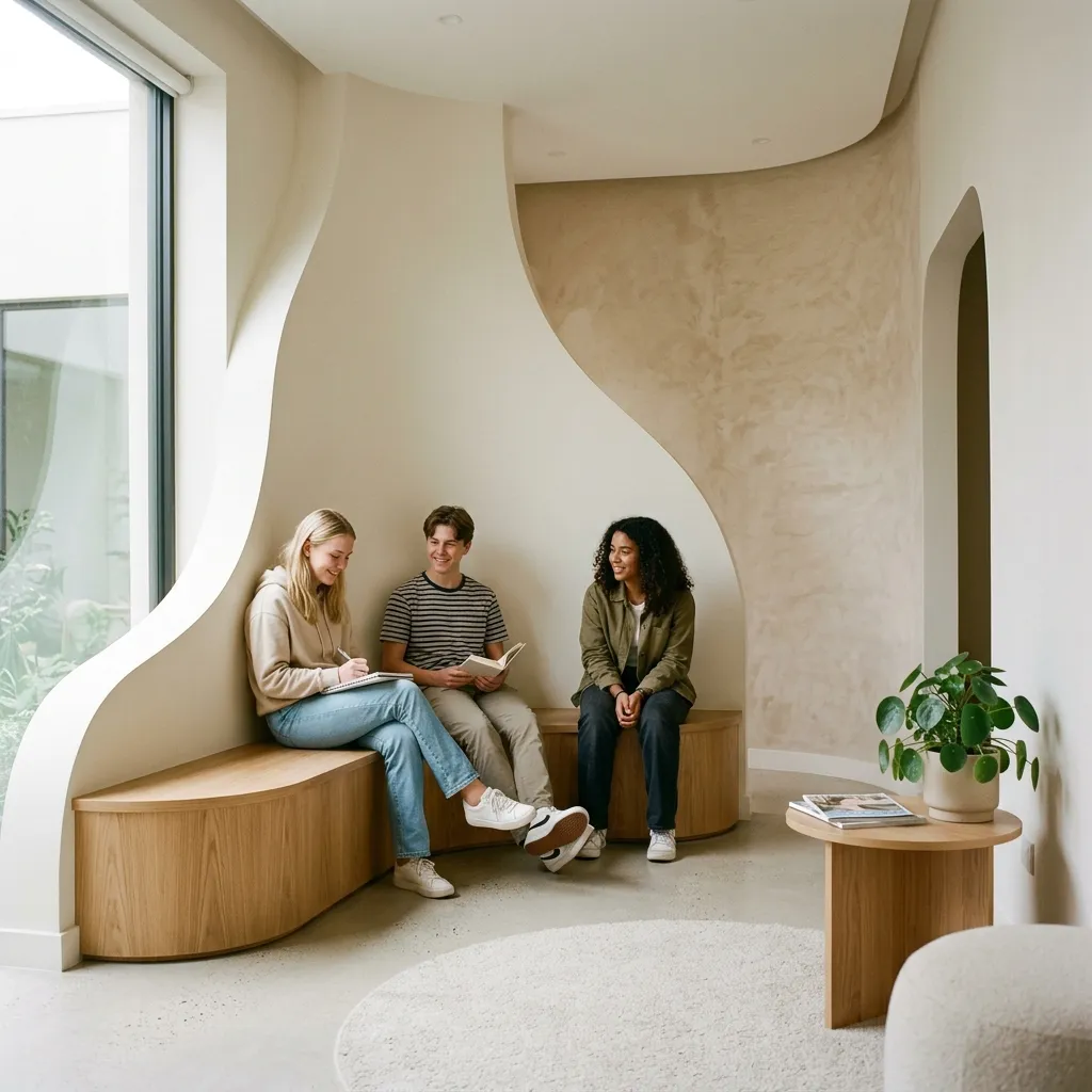 Warm and inviting clinical space for teen therapy